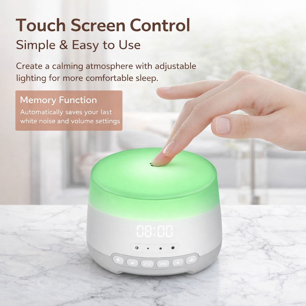 Bluetooth White Noise Sleep Aid – Fall Asleep Faster and stay asleep all night