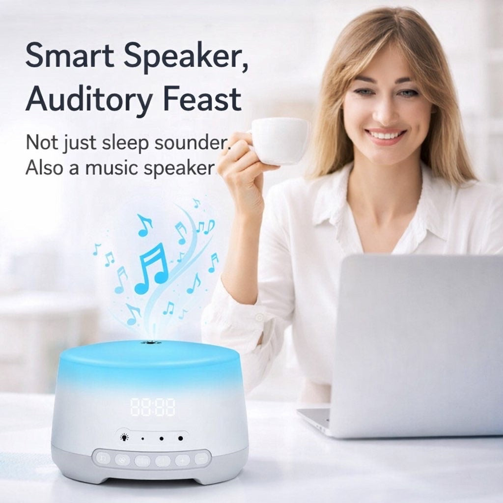 Bluetooth White Noise Sleep Aid – Fall Asleep Faster and stay asleep all night